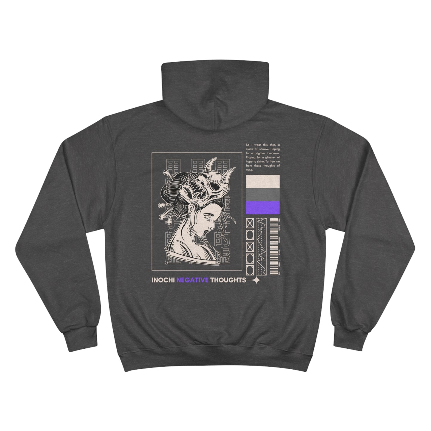 Inochi Negative Thoughts - Dark Cloud Champion Hoodie