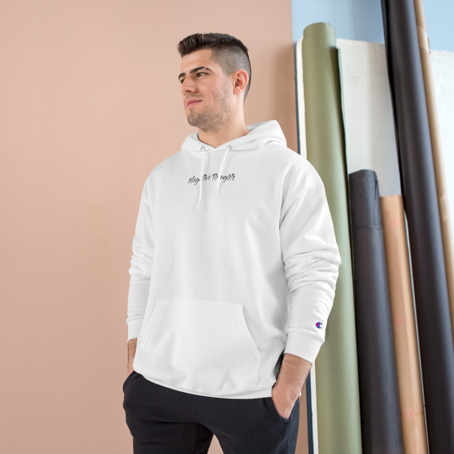 Negative Thoughts Oni Mask Champion Hoodie