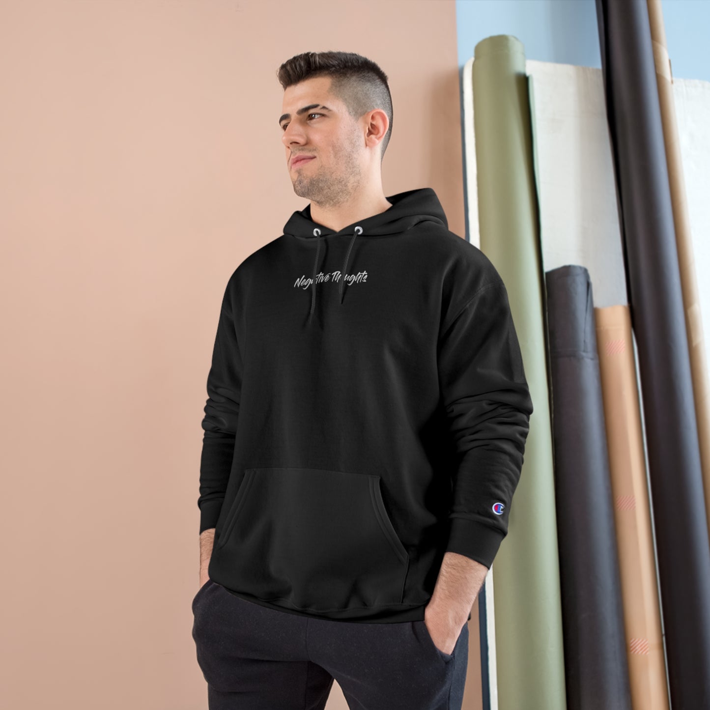 Negative Thoughts Oni Mask Champion Hoodie