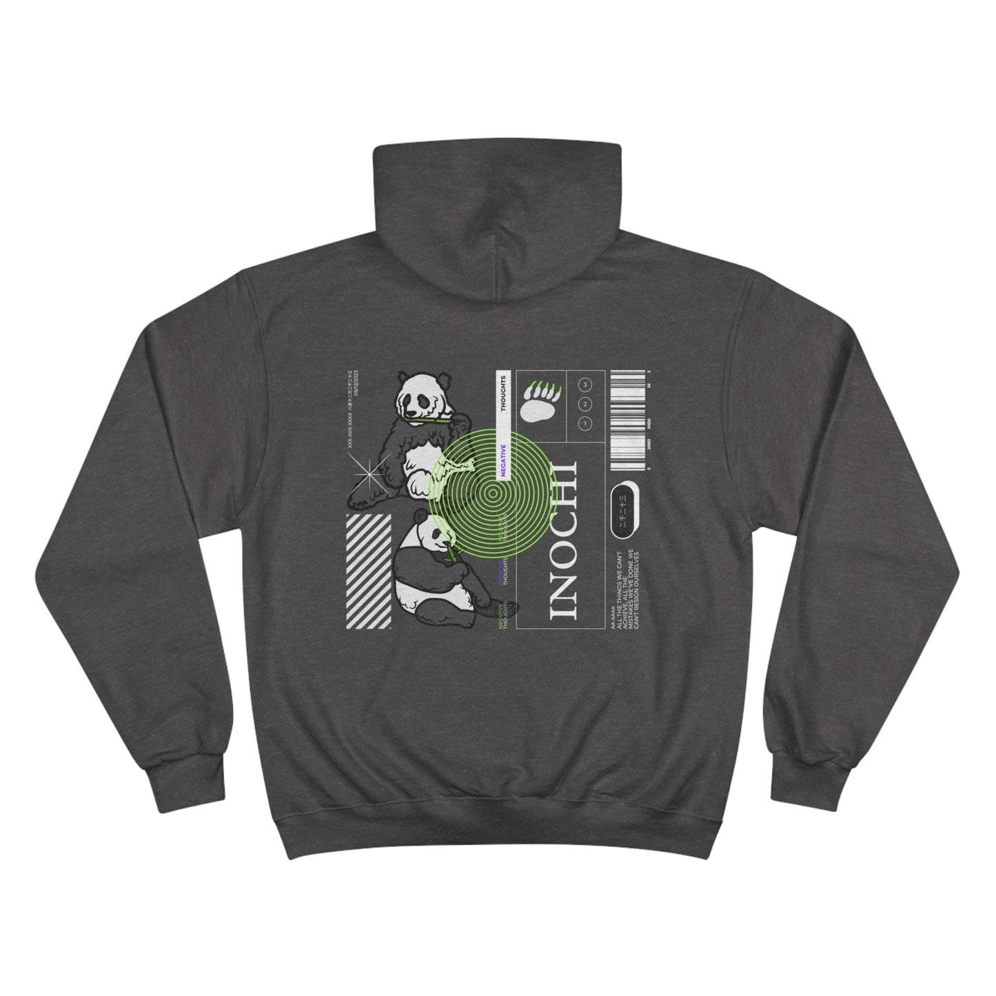Inochi Negative Thoughts - Panda Champion Hoodie