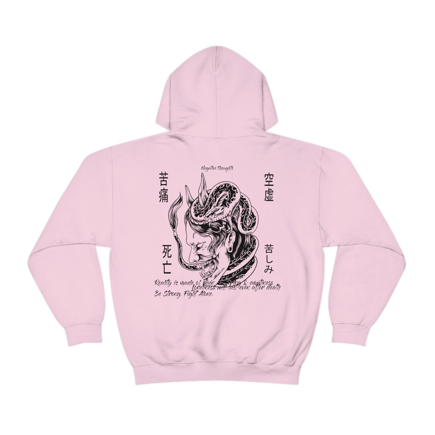 Negative Thoughts Oni Mask Hoodie