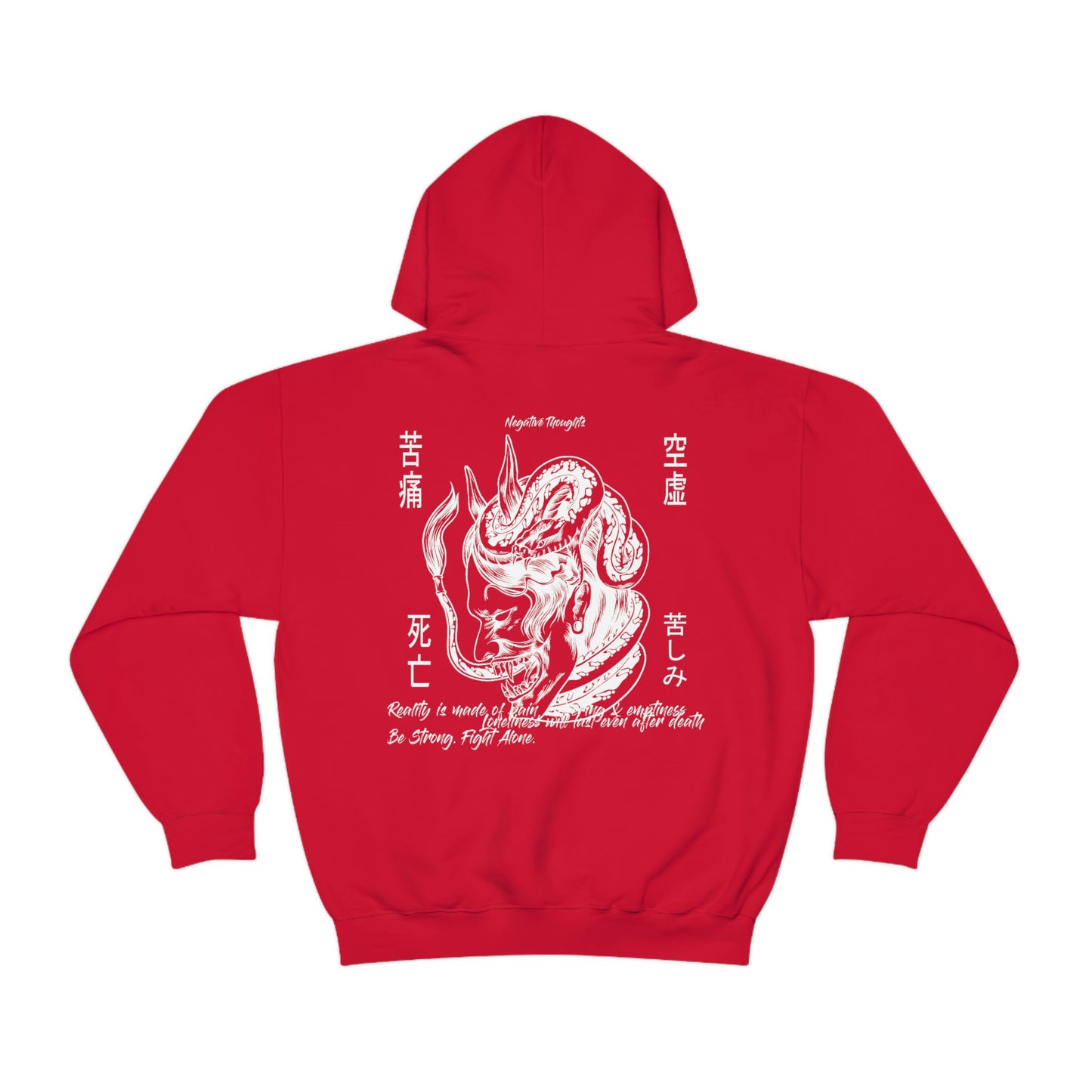 Negative Thoughts Oni Mask Hoodie