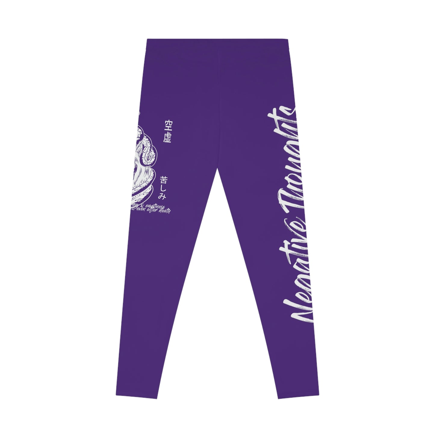 Negative Thoughts Oni Mask Purple Stretchy Leggings