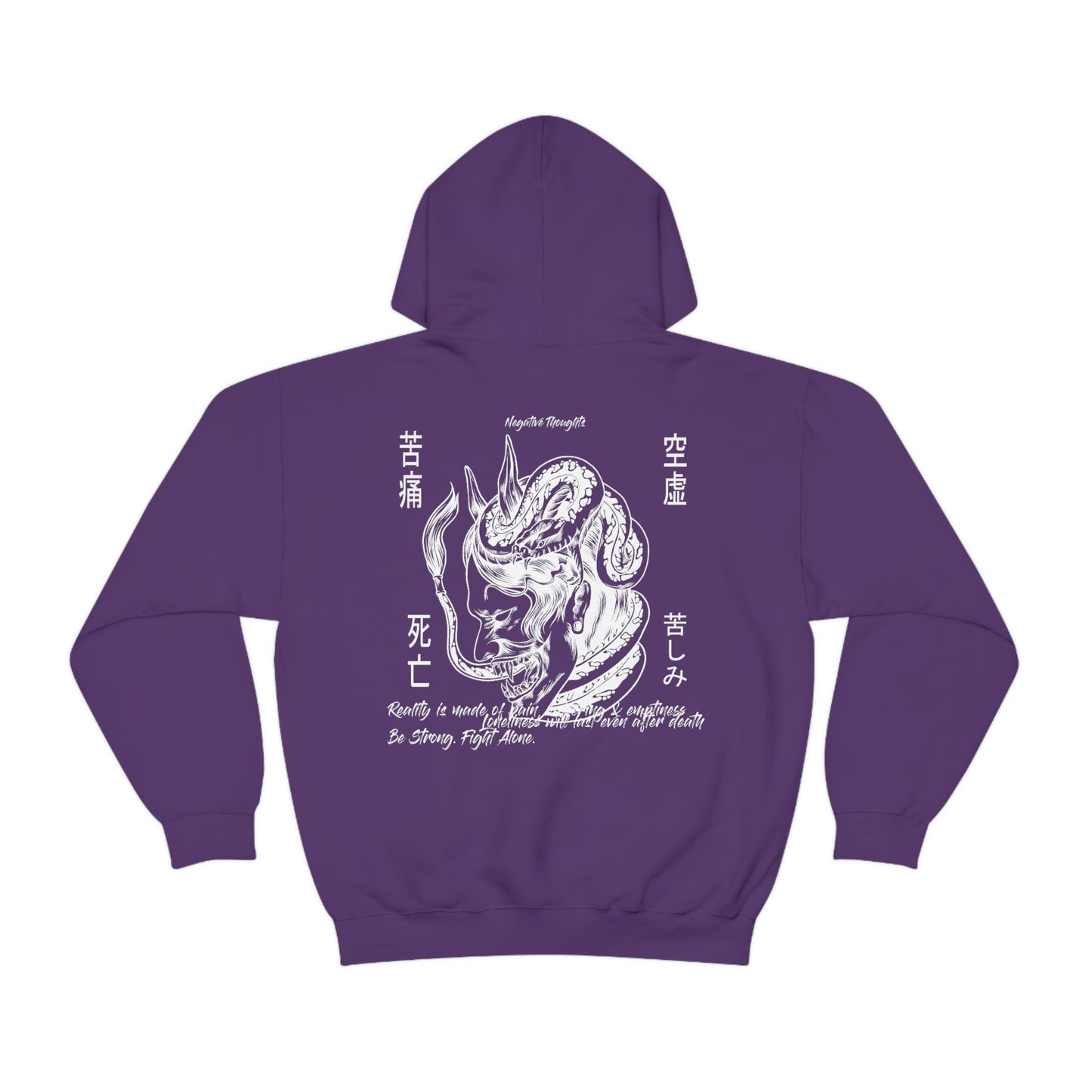 Negative Thoughts Oni Mask Hoodie
