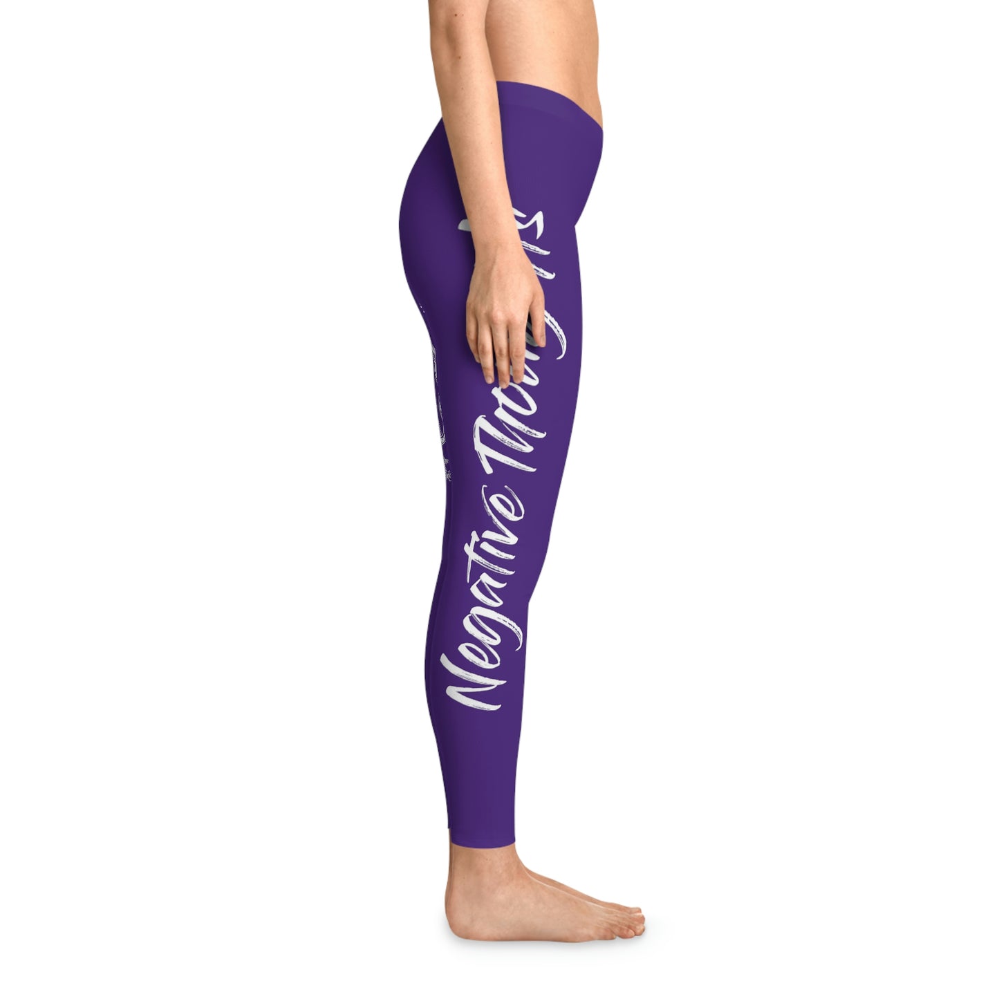 Negative Thoughts Oni Mask Purple Stretchy Leggings
