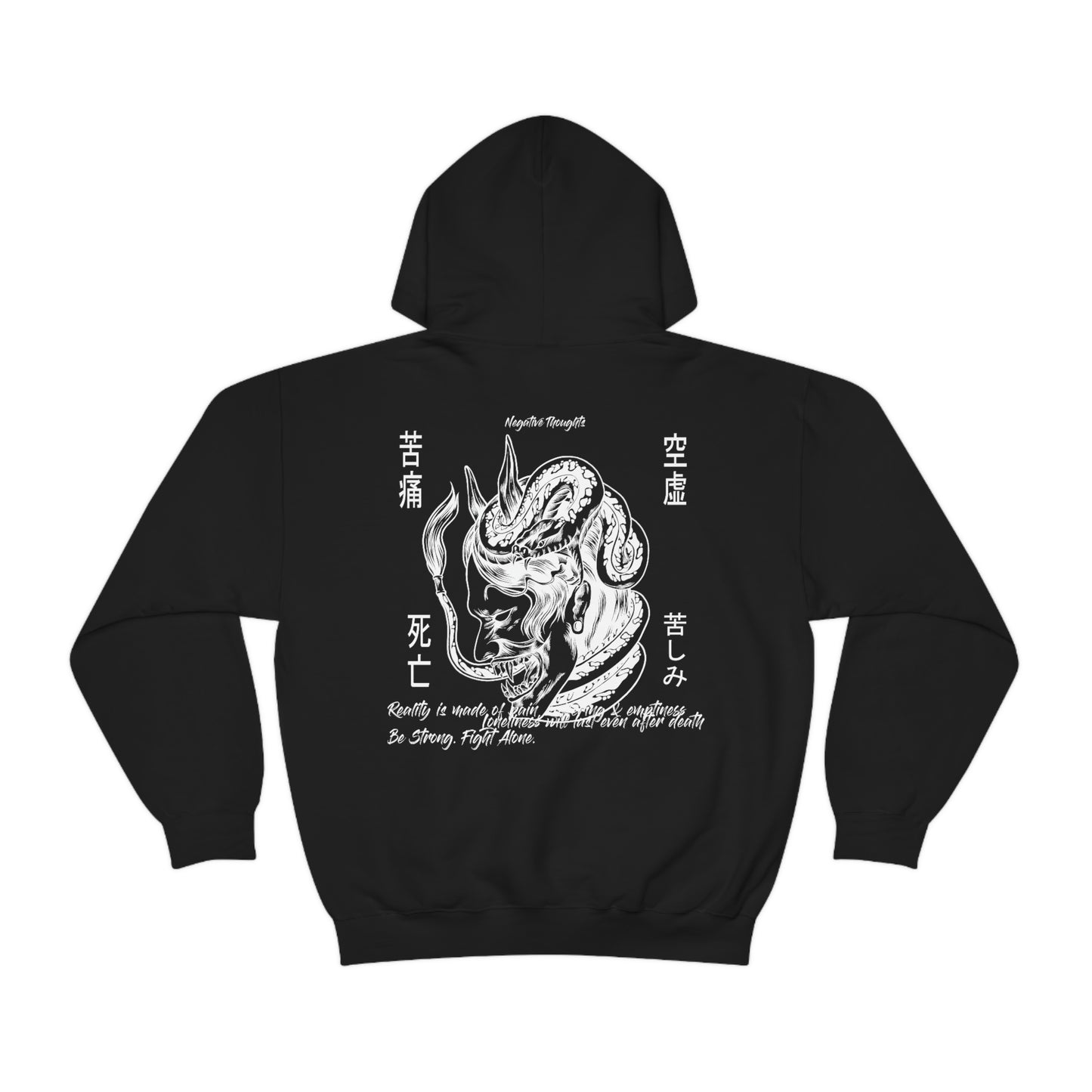 Negative Thoughts Oni Mask Hoodie