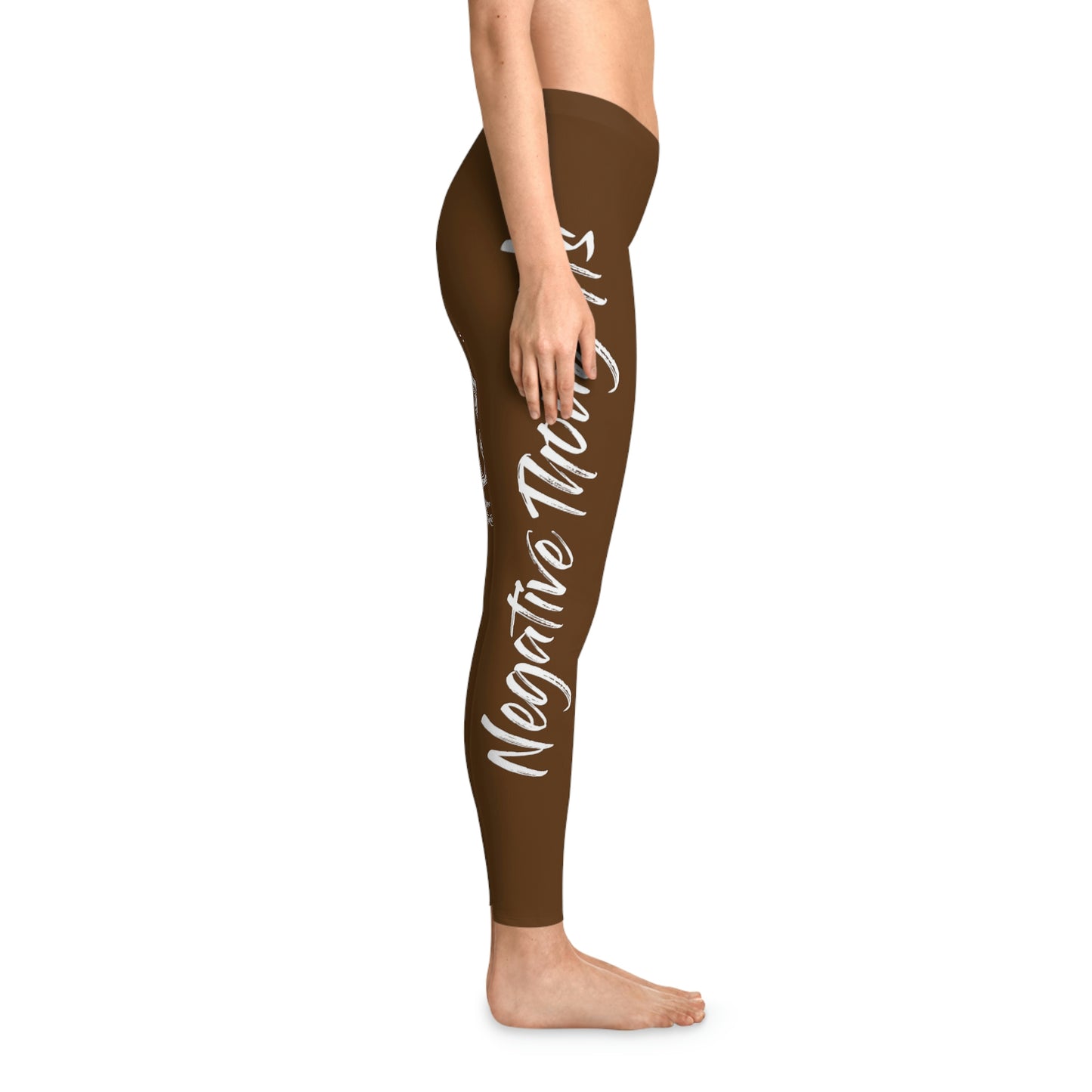 Negative Thoughts Oni Mask Brown Stretchy Leggings