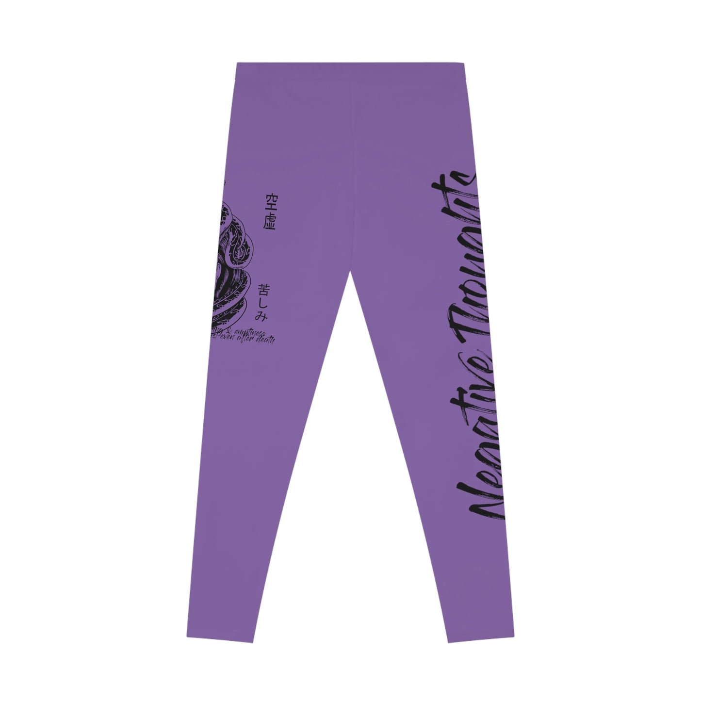 Negative Thoughts Oni Mask Light Purple Stretchy Leggings