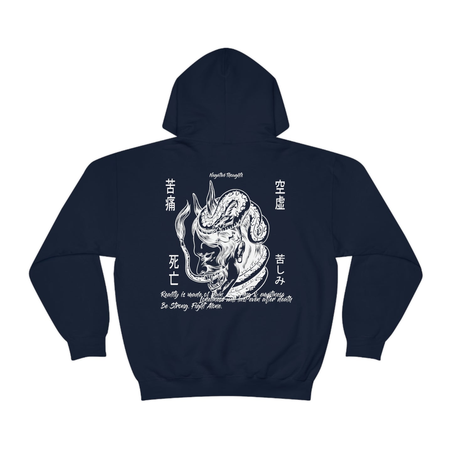 Negative Thoughts Oni Mask Hoodie