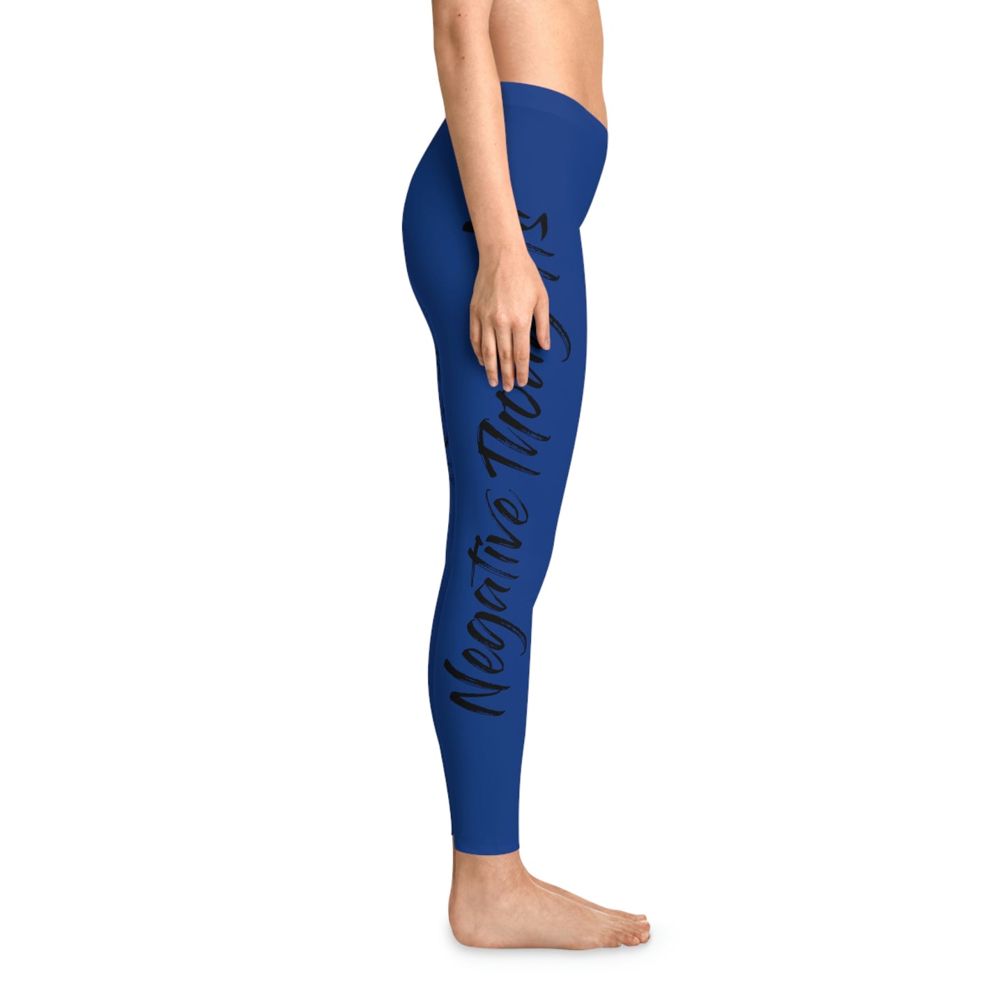Negative Thoughts Oni Mask Dark Blue Stretchy Leggings
