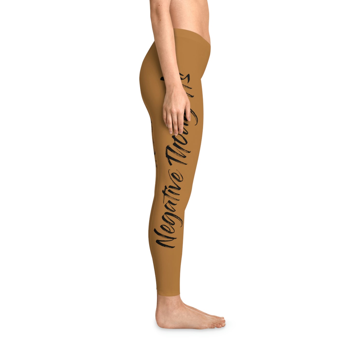 Negative Thoughts Oni Mask Light Brown Stretchy Leggings