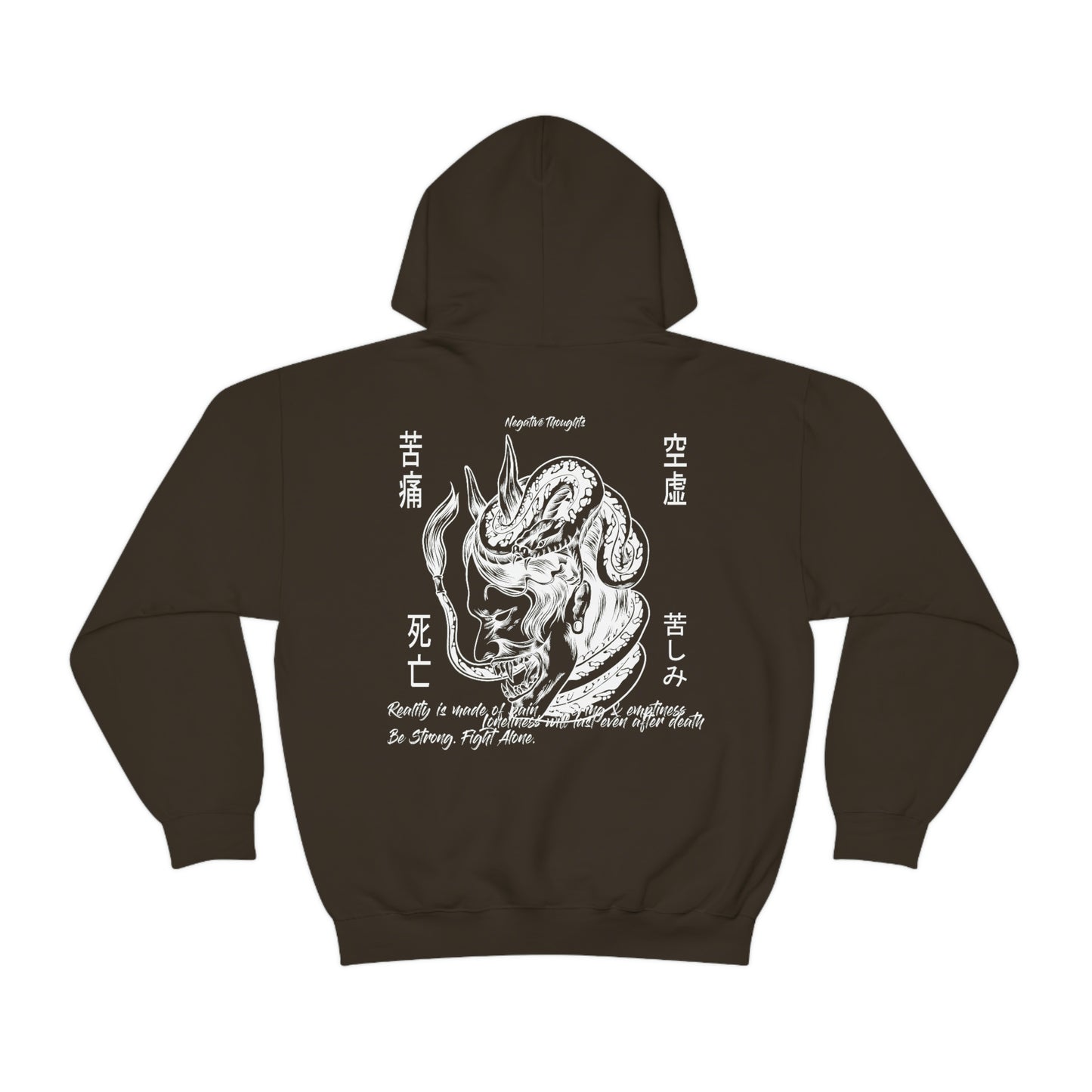 Negative Thoughts Oni Mask Hoodie