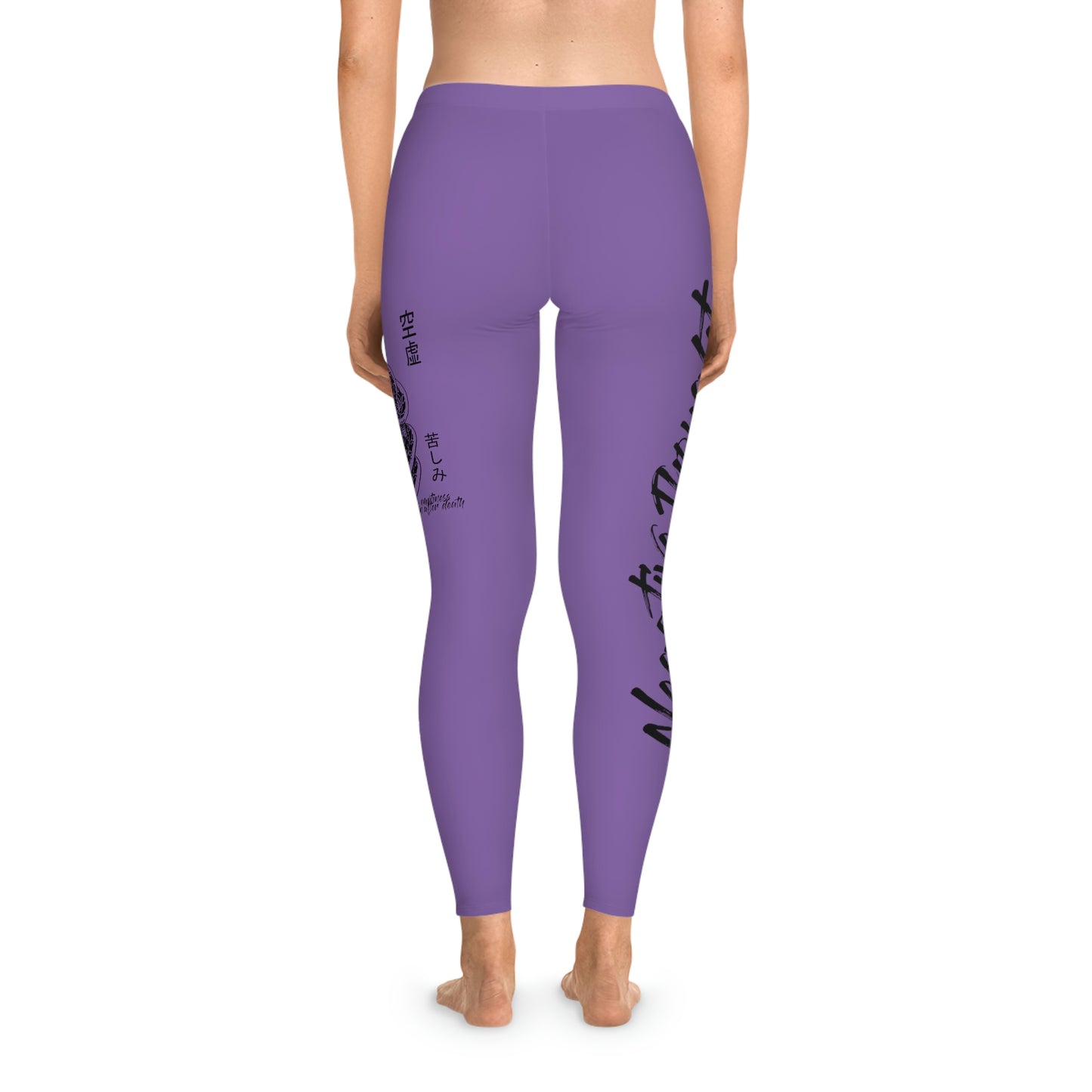 Negative Thoughts Oni Mask Light Purple Stretchy Leggings