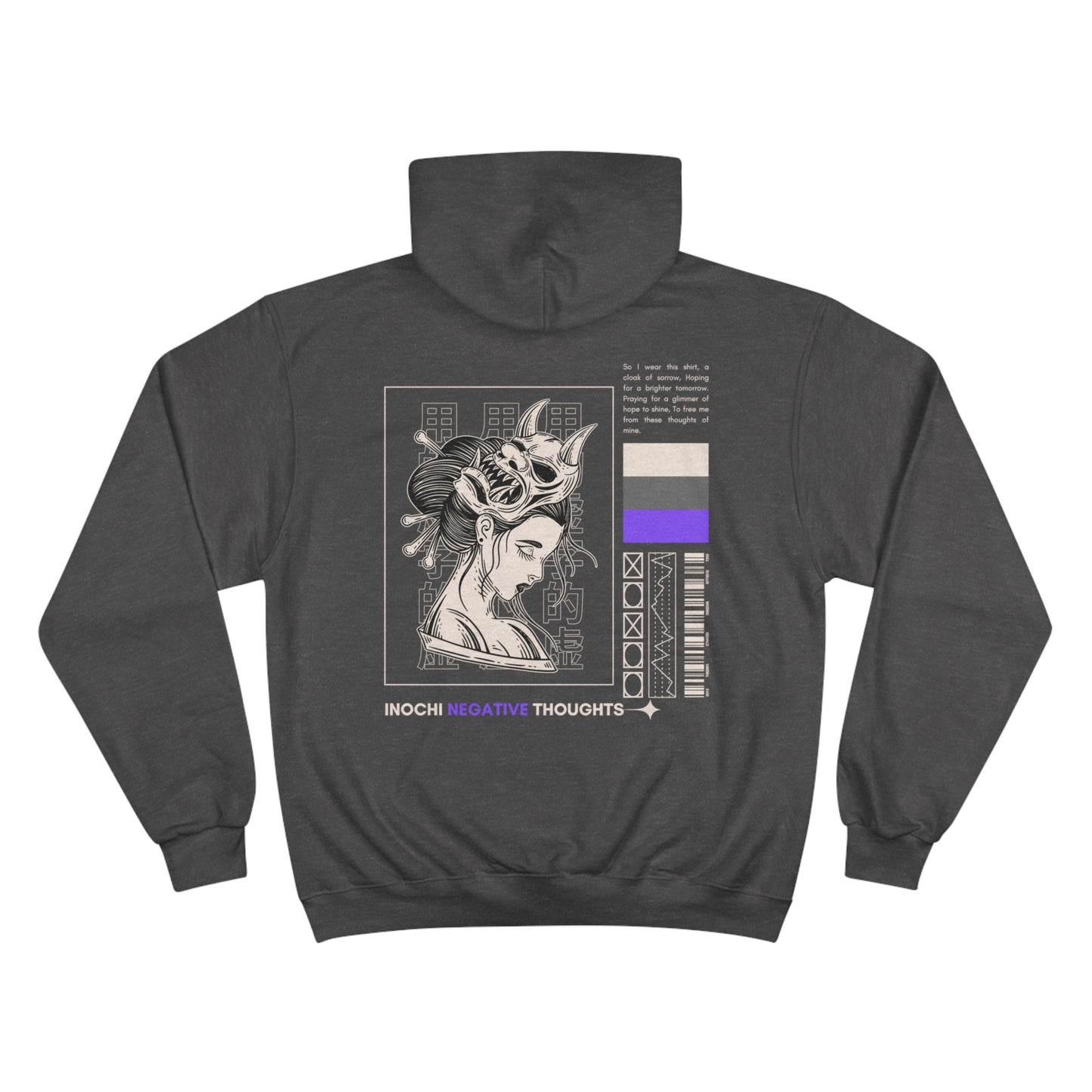 Inochi Negative Thoughts - Dark Cloud Champion Hoodie